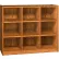 Armoire à casiers en bois, 9 compartiments, façade ouverte, 52 x 17 5/8 x 42 3/8, gris Folkstone