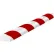 Protection de pare-chocs Knuffi, type C, 196 3/4" de long x 1 9/16" de large, rouge et blanc, 60-6720-2