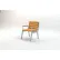 Chaise de jardin en plastique recyclé « Frog Furnishings Plaza », structure argentée, lattes en cèdre