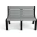 Frog Furnishings Newport 4' Recycled Plastic Bench with Back, Gray Bench/Black Frame