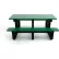 Table de pique-nique « Park Place » de 6' en plastique recyclé de Frog Furnishings, verte