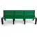 Frog Furnishings Newport 8' Recycled Plastic Bench with Back, Green Bench/Black Frame