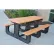 Table de pique-nique « Park Place » de 6' en plastique recyclé de Frog Furnishings, finition cèdre