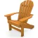 Chaise Adirondack Seaside de Frog Furnishings en plastique recyclé, couleur cèdre