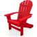 Chaise Adirondack « Seaside » en plastique recyclé de Frog Furnishings, rouge