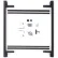 Kit de portillon à cadre intégral à 2 rails Adjust-A-Gate®, série grand public, 34" - 70" de largeur x 45" de hauteur, noir