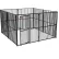 Enclos modulaire pour chien « Lucky Dog » de style européen, 72"H x 120"W x 120"L, noir
