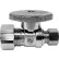 Robinet d'arrêt droit à quart de tour Jones Stephens, chromé, raccord FIP 1/2" x raccord de 3/8" (diamètre extérieur)