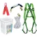Kit de sécurité PeakWorks® pour couvreurs, support réutilisable, longe de 2 pieds, ligne de vie verticale de 25 pieds