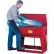 Réservoir de rinçage sur pied Justrite, 22 gallons, rouge, 27220