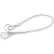 J.W. Winco GN111.2 Retaining Cables, SS, 1 Key Ring and Mounting Tab, 7.87"L, 0.55" Key Ring Dia.