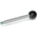 Levier de vitesse J.W. Winco GN310 en acier avec pommeau sphérique, diamètre 14 mm, longueur 200 mm, filetage M12x1,75