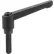 Levier réglable moulé sous pression - M6 x 1,0 - Poignée de 63 mm - Tige de 25 mm - Noir - J.W. Winco 6N25A02K GN300