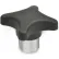 J.W. Winco GN6335.2 Bouton en forme d'étoile, 50" (1,97), M8 x 1,25, 18" (0,71), 8NCC7/E