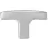 J.W. Winco GN563.2 Poignée en T en aluminium avec tige filetée, diamètre : 67 mm, longueur : M8x1,25 