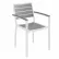 KFI Outdoor Arm Chair - Gray with Silver Frame - Ivy Series