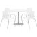 Ensemble table ronde et chaises KFI 42" - Plateau de table blanc design avec chaises blanches