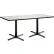 KFI Restaurant Table, 72"L x 30"W, White Table/Black Base