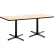 Table de restaurant KFI, 72" de long x 30" de large, plateau naturel / piètement noir