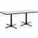 Table de restaurant KFI, 72" de long x 36" de large, plateau gris / pied noir