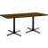 KFI Restaurant Table, 72"L x 36"W, Walnut Table/Black Base