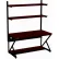 Kendall Howard® 60" Performance 100 Series LAN Station with Half Bottom Shelf, African Mahogany