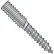 Vis à tête bombée 10-24x1 3/4 à filetage complet, zinguée, lot de 1 500