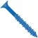 3/16X1 3/4 Phillips Flat Concrete Screw With Drill Bit Blue Perma Seal, Pkg of 100