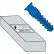 10-12 Kit de chevilles en plastique cannelées, lot de 10