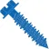 Vis à béton à six pans creux fendus 1/4X2 1/4 avec foret, joint Perma Seal bleu, lot de 100