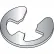 1/4" E Ring Stainless Steel, Pkg of 100