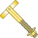 Cheville 3/8 x 4 1/2 T, jaune zingué, lot de 50