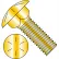 1/2-13X2  Vis à tête bombée de classe 8, entièrement filetée, zinguée jaune, lot de 300