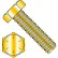 1/2-20 x 3-1/2 Hex Tap Bolt - Grade 8 - Full Thread - Zinc Yellow - Pkg of 25