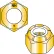 5/8-18  Écrou hexagonal à insert en nylon, classe 8, zingué jaune, lot de 50