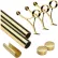 Lavi Industries, kit de rail de 8 pieds, tube de 2 pouces, laiton poli