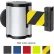 Lavi Industries Magnetic Retractable Belt Barrier, Satin Case W/15' Black/Yellow Belt