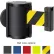 Lavi Industries Magnetic Retractable Belt Barrier, Black Wrinkle Case W/15' Black/Yellow Belt