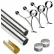 Lavi Industries, kit de rail de 10 pieds, tube de 2 pouces, acier inoxydable poli