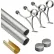 Lavi Industries, kit de rail de 6 pieds, tube de 2 pouces, acier inoxydable satiné