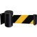 Tensabarrier® Magnetic Retractable Belt Barrier, 7-1/2' Black/Yellow Belt, Black Case