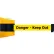 Tensabarrier® Magnetic Retractable Belt Barrier, 15' Yellow "Danger" Belt, Yellow Case