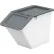 Bac de rangement emboîtable Shuter® Nest & Stack, 22,5 cm (L) x 41 cm (l) x 28,5 cm (H), blanc et gris, polypropylène