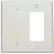 Leviton 80608-W, ensemble combiné à 2 emplacements (1 emplacement vierge et 1 emplacement Decora/dispositif GFCI), blanc - Quantité par lot : 25