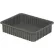 Boîte à compartiments LEWISBins, 22-3/8" de long x 17-3/8" de large x 5" de haut, grise, en polyéthylène - Lot de 4
