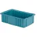 Boîte à compartiments LEWISBins, 16-1/2" de longueur x 10-7/8" de largeur x 5" de hauteur, bleu clair, polyéthylène - Lot de 4