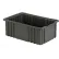Boîte à compartiments LEWISBins, 16-1/2" de long x 10-7/8" de large x 6" de haut, grise, en polyéthylène - Lot de 4
