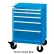 Armoire mobile Lista 28-1/4" de large, 5 tiroirs, 44 compartiments - Bleu classique, serrure individuelle