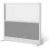 Luxor Modular Wall Room Divider, Frosted Window, 53"W x 48"H, Starter, Silver/Gray