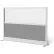 Luxor Modular Wall Room Divider, Frosted Window, 70"W x 48"H, Starter, Silver/Gray